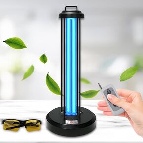 UV Sanitizer Light with Ozone UVC Lamp with 3-Level Timer for Small Space Disinfection 185nm Wavelength UVC Ray 6 Watts 110V (CTUV-6)