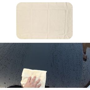 Chamois Cloth for Car, Car Drying Towel, Super Absorbent Fast Drying Natural Chamois Car Wash Cloth, Universal Real Sheepskin Leather Large Chamois Car Drying Rag (2.57 sq ft)