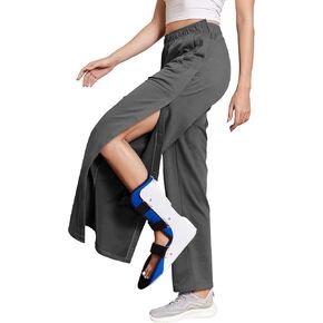 Deyeek Tear Away Pants for Women Side Snap Button Sweatpants Loose Fit Casual Post Surgery Adaptive Clothing with Pockets