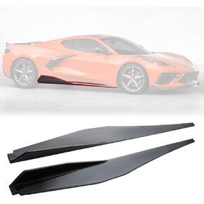 Carbon Fiber Side Skirts Compatible with Chevy Corvette C8 2020-2024