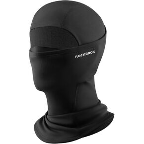 ROCKBROS Balaclava Ski Mask, Breathable Full Face Mask for Winter, Thermal Face Cover Under Helmet Wear for Men Women, Neck Warmer for Cycling, Motorcycle, Skiing Black