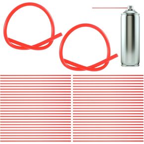 TIESOME Spray Can Straws, Red Extension Straws for Cans Plastic Replacement Spray Can Tip 4.7 Inches Replacement Spray Can Extension Straw for Automotive Lubricant (100 PCS)
