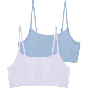 Comfneat Women's 2-Pack Spaghetti Strap Cotton Spandex Brassieres