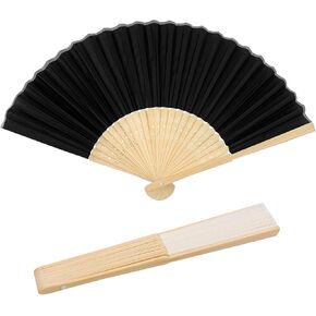Chic Set of 2 Silk Hand Fans, Foldable Fan Hand Fans for Wedding Guests, Ideal as Fashion Accessories and Gifts