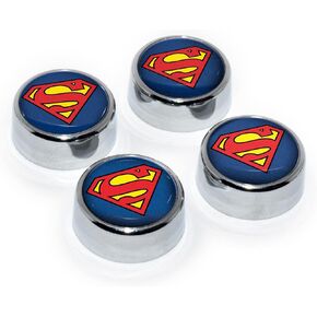 Superman DC Comics License Plate Frame Screw Caps