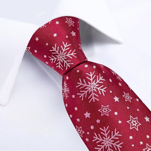 DiBanGu Christmas Ties for Men Festival Mens Holiday Tie and Pocket Square Set Santa Xmas Party Vacation Necktie in Kuwait