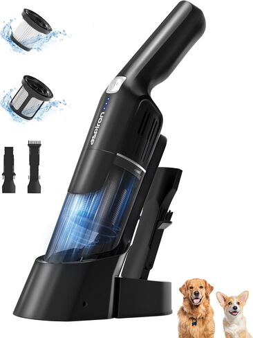 Aspiron Handheld Vacuum Cordless, 500ml Portable Hand Vacuum Cleaner, Car Vacuum Cleaner Cordless Rechargeable with Fast Charging Dock, Reusable Filter for Car, Home, Pet in Saudi Arabia