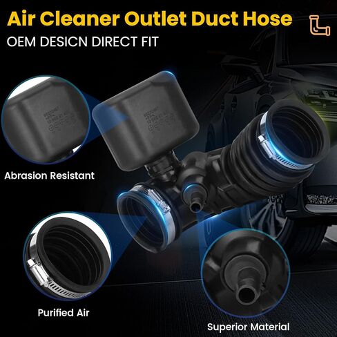 خرطوم قناة منفذ منظف الهواء 95232495 مناسب لسيارة شيفروليه سبارك 2013-2015 شيفروليه سبارك EV 2014-2015 (كهربائي)، خرطوم قناة المخرج، قناة منظف الهواء سبارك، استبدل 96910374/95232495/95232497 in Kuwait