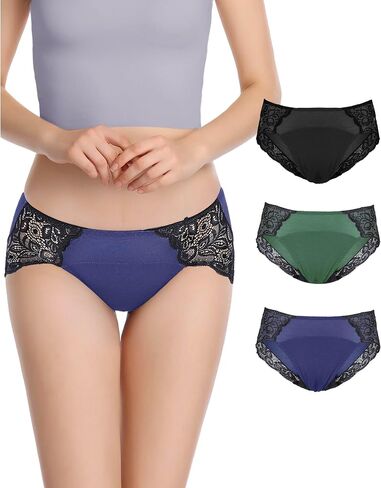 Neione Period Underwear Menstrual Panties Postpartum Briefs Women Lace Hipster in Kuwait