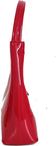 Women Red Retro Underarm Shoulder Bag Y2k Patent Leather Hobo Bag Purse in Saudi Arabia