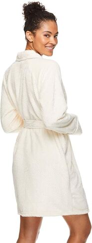 TAHARI Womens Honeycomb Plush Robe, Womens Robes Knee Length, Womens Bathrobe, Short Robes for Women in Saudi Arabia