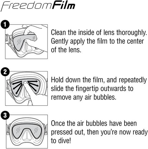 TUSA Anti-Fog Freedom Film for Scuba Diving/Snorkeling Masks, fits M-1007S Paragon S Masks in Saudi Arabia