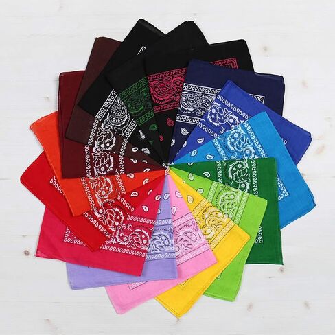 RIAH FASHION Fabric Face Cover Multi-Purpose Cotton Unisex Bandana - Mouth Shield Scarf Handkerchief, Headwear Balaclava Wrap in Kuwait