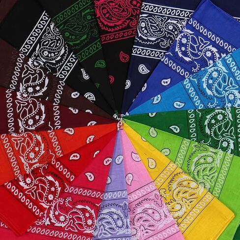 RIAH FASHION Fabric Face Cover Multi-Purpose Cotton Unisex Bandana - Mouth Shield Scarf Handkerchief, Headwear Balaclava Wrap in Kuwait