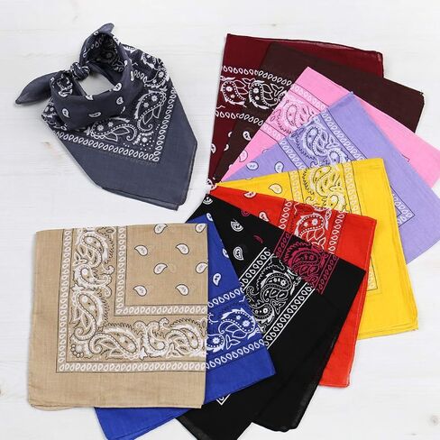 RIAH FASHION Fabric Face Cover Multi-Purpose Cotton Unisex Bandana - Mouth Shield Scarf Handkerchief, Headwear Balaclava Wrap in Kuwait