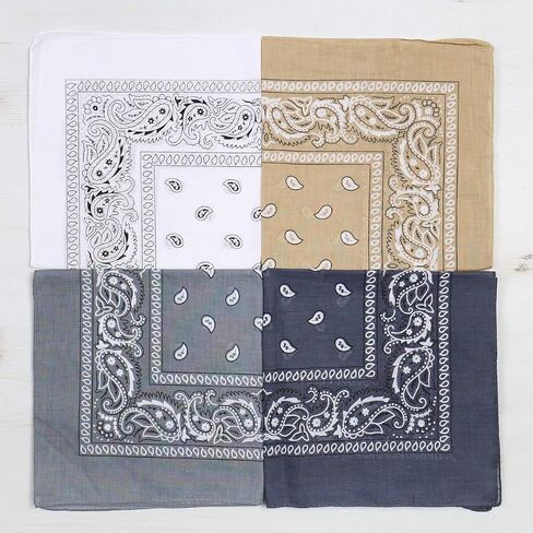 RIAH FASHION Fabric Face Cover Multi-Purpose Cotton Unisex Bandana - Mouth Shield Scarf Handkerchief, Headwear Balaclava Wrap in Kuwait