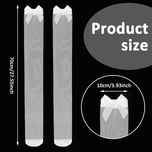 Satin Bow Thigh High Stockings Knee High Stockings with Bows Over Knee Long Satin Bow Stockings in Saudi Arabia