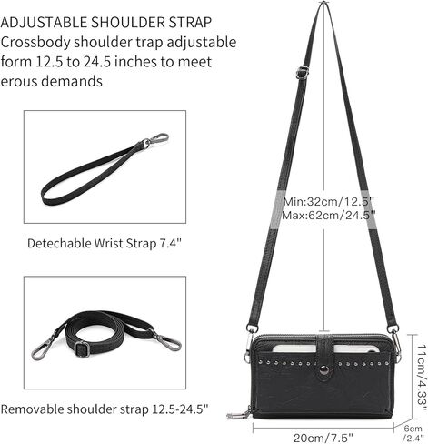 SENDEFN Wristlet Wallet Small Cell Phone Purse Crossbody Bags for Women in Kuwait