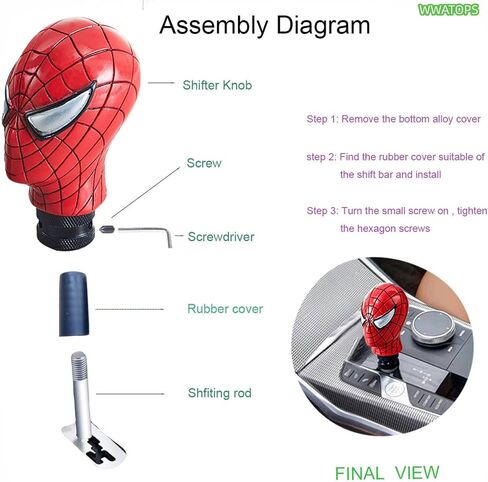 car Gearshift Head, car Operating Lever Head, Resin Gearshift knob, car Transmission Gearshift Lever, Handle Suitable for Most Manual Vehicles(RED) in Saudi Arabia