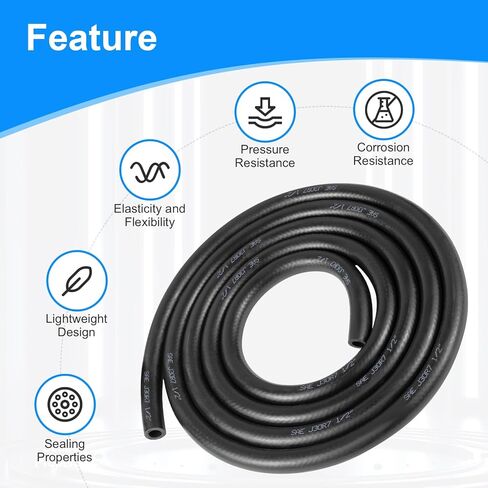5/8" Inch ID Fuel Line,10Ft Fuel Hose NBR Rubber SAE J30R7 300PSI, Supplied By WIVIE (5/8 Inch) in Saudi Arabia