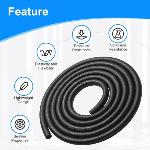 5/8" Inch ID Fuel Line,10Ft Fuel Hose NBR Rubber SAE J30R7 300PSI, Supplied By WIVIE (5/8 Inch) in Saudi Arabia