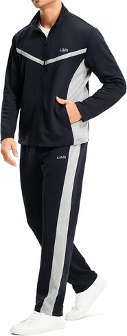 Libin Men's Tracksuits Athletic Outfits Set 2 Piece, Warm Up Sweatsuits Track Suits Sets in Saudi Arabia