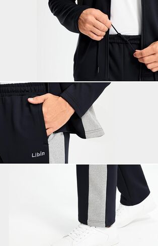 Libin Men's Tracksuits Athletic Outfits Set 2 Piece, Warm Up Sweatsuits Track Suits Sets in Saudi Arabia