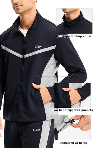 Libin Men's Tracksuits Athletic Outfits Set 2 Piece, Warm Up Sweatsuits Track Suits Sets in Saudi Arabia