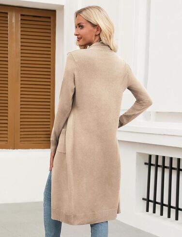 Zeagoo Women's Long Cardigans Sweater 2024 Fall Lightweight Open Front Casual Knit Duster Coat with Pockets in Saudi Arabia