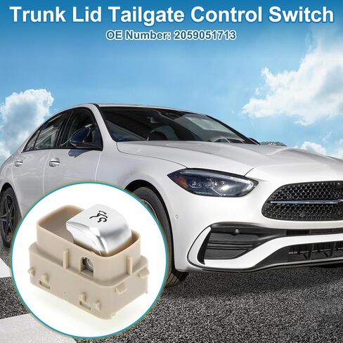 Trunk Release Switch No.2059051713 Rear Door Hatch Liftgate Latch Button Switch for Mercedes-Benz C180 C180 C200 C300 Plastic Beige in Saudi Arabia
