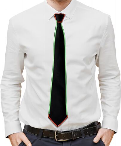 Led Light up Accessories For Men LED Necktie For Adult Kids Christmas Parties Favors Rave Outfit,Costume,Gift in Kuwait