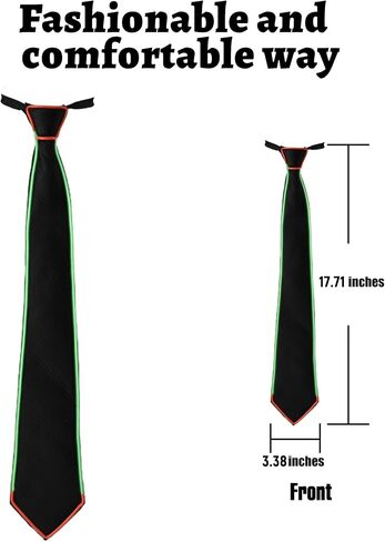Led Light up Accessories For Men LED Necktie For Adult Kids Christmas Parties Favors Rave Outfit,Costume,Gift in Kuwait
