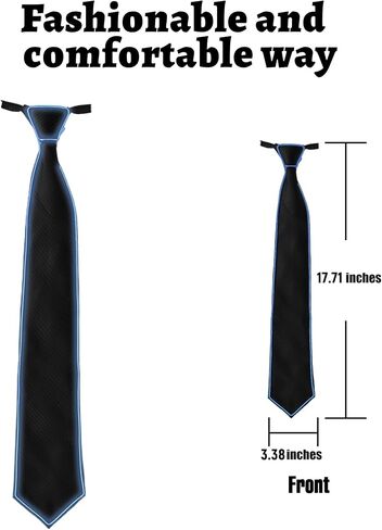 Led Light up Accessories For Men LED Necktie For Adult Kids Christmas Parties Favors Rave Outfit,Costume,Gift in Kuwait