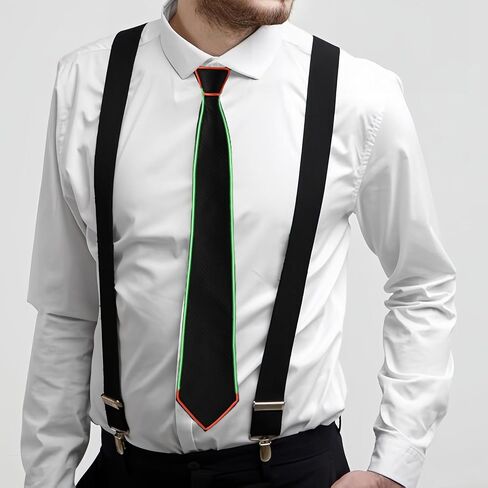 Led Light up Accessories For Men LED Necktie For Adult Kids Christmas Parties Favors Rave Outfit,Costume,Gift in Kuwait