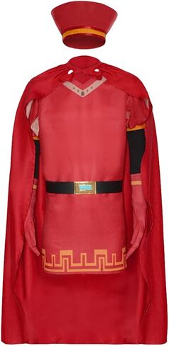 Lord Farquaad Costume Halloween Lord Farquaad Cosplay Red Cloak Top Costumes Robe Cape Clothes Full Set in Saudi Arabia