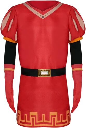 Lord Farquaad Costume Halloween Lord Farquaad Cosplay Red Cloak Top Costumes Robe Cape Clothes Full Set in Saudi Arabia