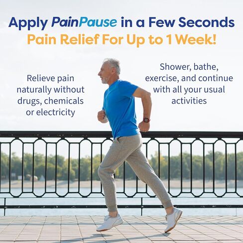 Long Lasting Pain Relief - Back, Hip, Knee, Neck, Plantar Fasciitis, and Others - Relief for Up to 7 Days, Clinically Tested, 4 Devices in 2 Pouches in Saudi Arabia
