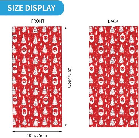 Santa Claus Christmas Tree Red Neck Gaiter for Men Women, Snowflakes Balaclava Headwear in Saudi Arabia
