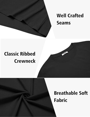 COOFANDY Mens T-Shirts 100% Cotton Heavyweight Premium Short Sleeve Shirt Crew Neck Basic Tshirt in Saudi Arabia