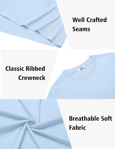 COOFANDY Mens T-Shirts 100% Cotton Heavyweight Premium Short Sleeve Shirt Crew Neck Basic Tshirt in Saudi Arabia