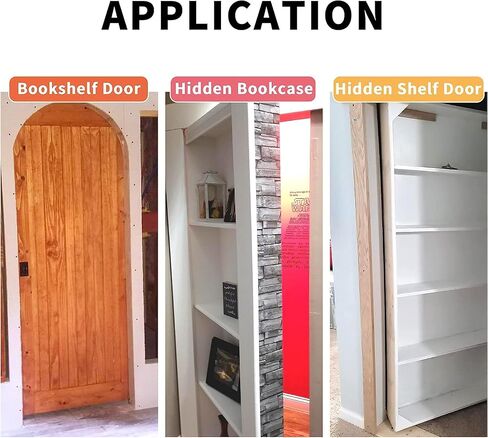 TamBee Door Pivot Hinge Heavy Duty Detent Hidden Bookcase Hinges Secret Door Hinges Stainless Steel Invisible Door Hinge Hardware with Hold Open in Saudi Arabia