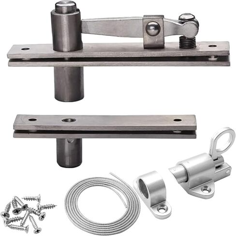 TamBee Door Pivot Hinge Heavy Duty Detent Hidden Bookcase Hinges Secret Door Hinges Stainless Steel Invisible Door Hinge Hardware with Hold Open in Saudi Arabia