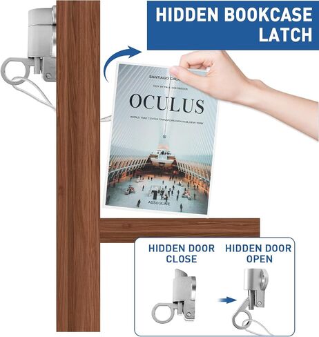 TamBee Door Pivot Hinge Heavy Duty Detent Hidden Bookcase Hinges Secret Door Hinges Stainless Steel Invisible Door Hinge Hardware with Hold Open in Saudi Arabia