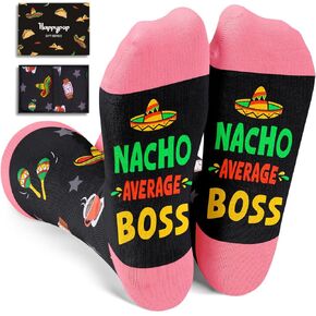 HAPPYPOP Boss Gifts Ideas Socks for Women - Cool Boss Gifts Male Femal, Worlds Best Boss, Bosses Day Gifts