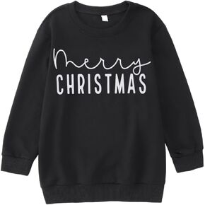 MODNTOGA Kids Boy Girl Christmas Sweatshirt Merry Christmas Outfit Long Sleeve Christmas Shirt Crewneck Xmas Pullover Tops