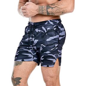 PIDOGYM Men's Workout Running Shorts 5 Inch, Lightweight Mesh Gym Athletic Fitted Short Pants for Bodybuilding Training