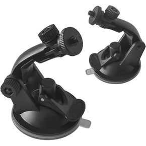 Universal 2 Pack Car Dash Cam Holder with 1/4 Screw Thread Windshield/Dashboard Camera Holder Stand for GoPro Hero 3+/3/2/1