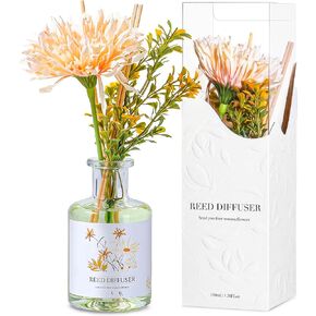 XEPTLE ناشر رائحة الفاوانيا مع عصي الزهور المزيفة المزخرفة، معطرات الهواء للمنزل، مجموعة ناشر القصب، موزع روائح الحمام، يزيل الروائح العطرية المنزلية لمعطرات الغرفة، 5.28 أونصة سائلة in Kuwait