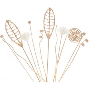 12 Pcs Reed Diffuser Sticks Rattan Flower Reed Fragrance Diffuser Set Diffuser Sticks for Office Home Decor