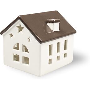 Christmas Decorations Indoor - Ceramic Christmas Houses with LED Lights, Holiday Tabletop Décor for a Warm Festive Glow, Perfect for Winter and Seasonal Celebrations